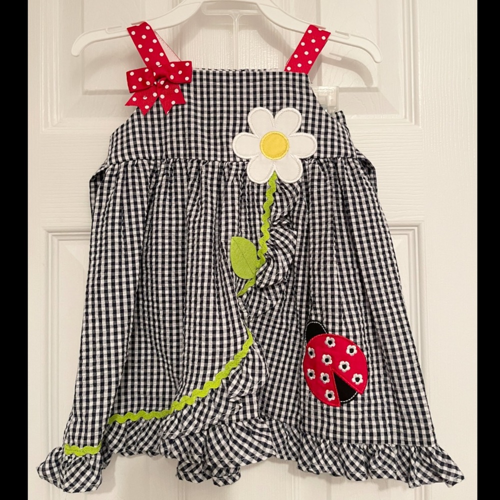 Black & White Seersucker Dress